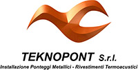 Logo de la empresa TEKNOPONT, especializada en el montaje de andamios fuera de esquema e industriales