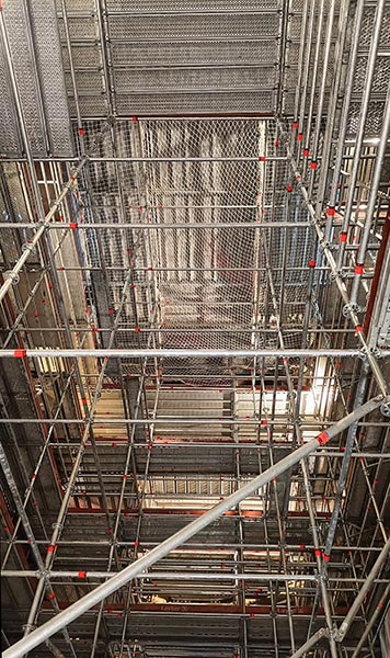 scaffolding ringhlock for church maintenance