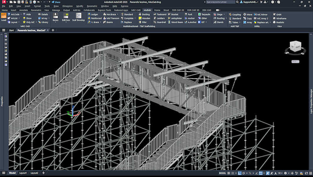 Metalusa scaffolding for railway bridge