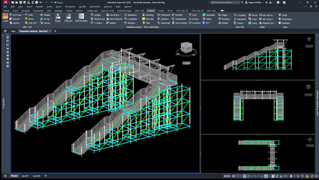 PON CAD DWG scaffolding design