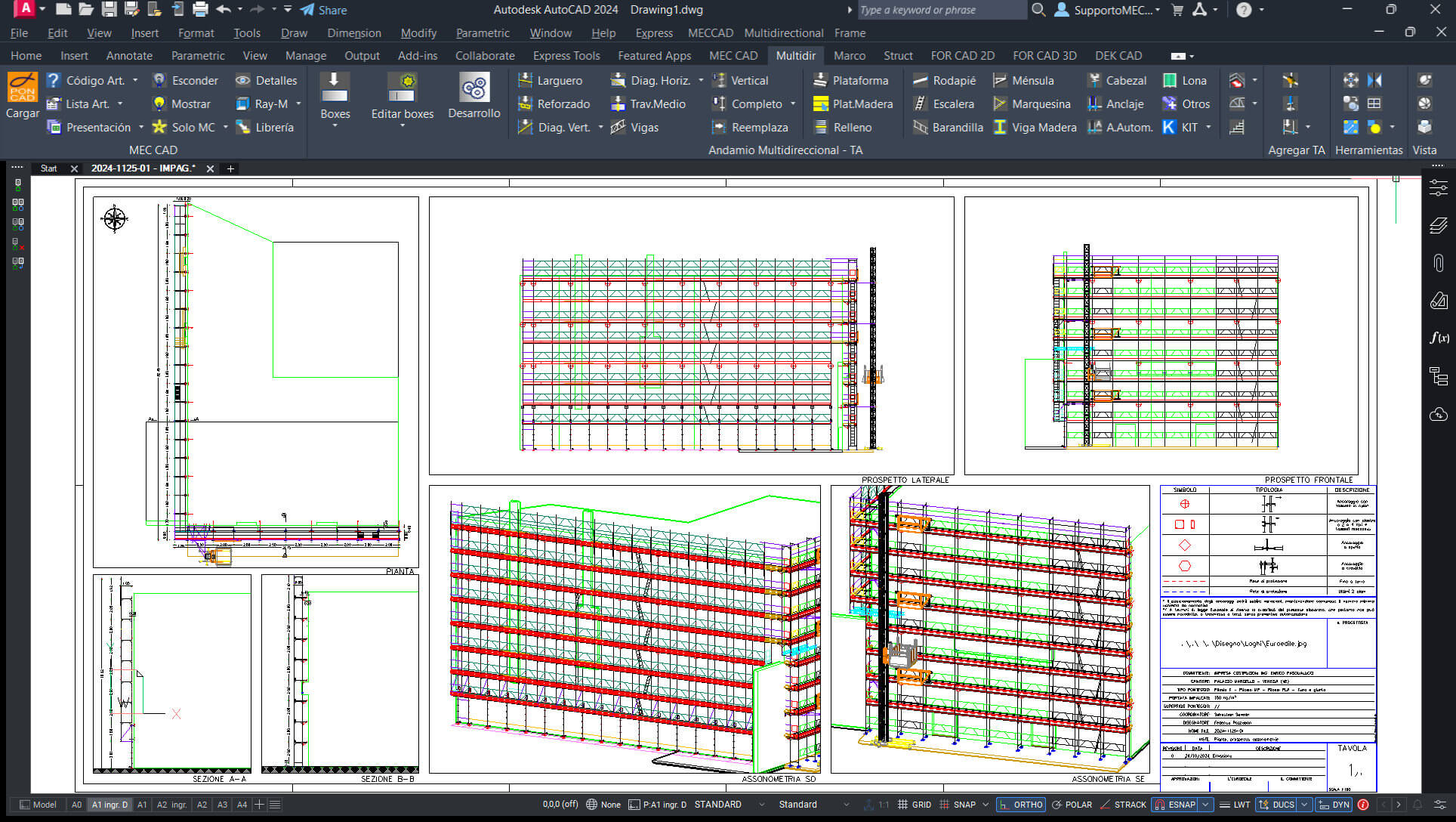 Calculate material list with PON CAD