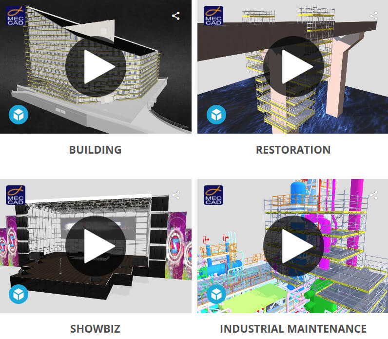 3D PON CAD scaffolding on sketchfab