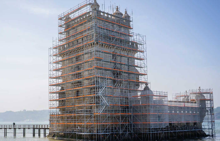 Catari scaffold, Belem tower renovated with PON CAD and BricsCAD BIM