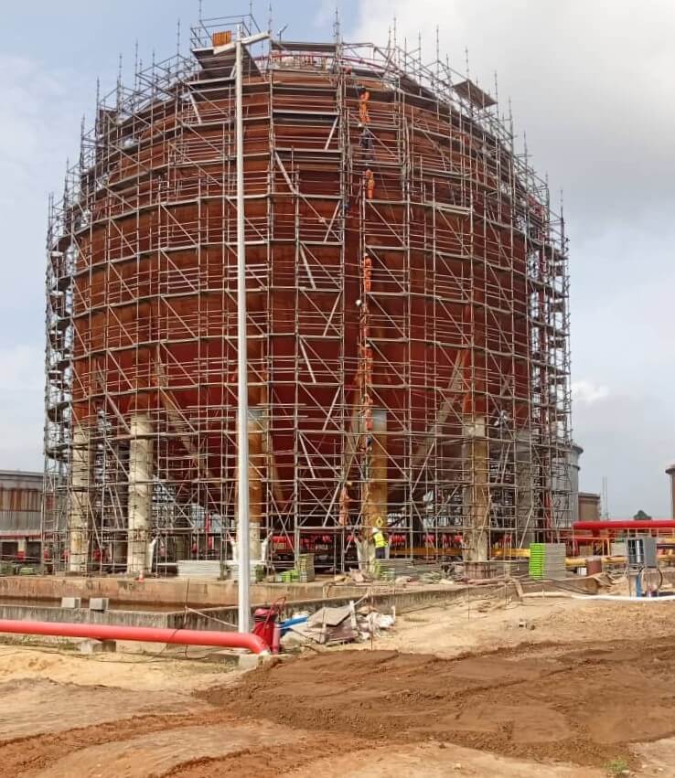Industrial sphere tank maintenance