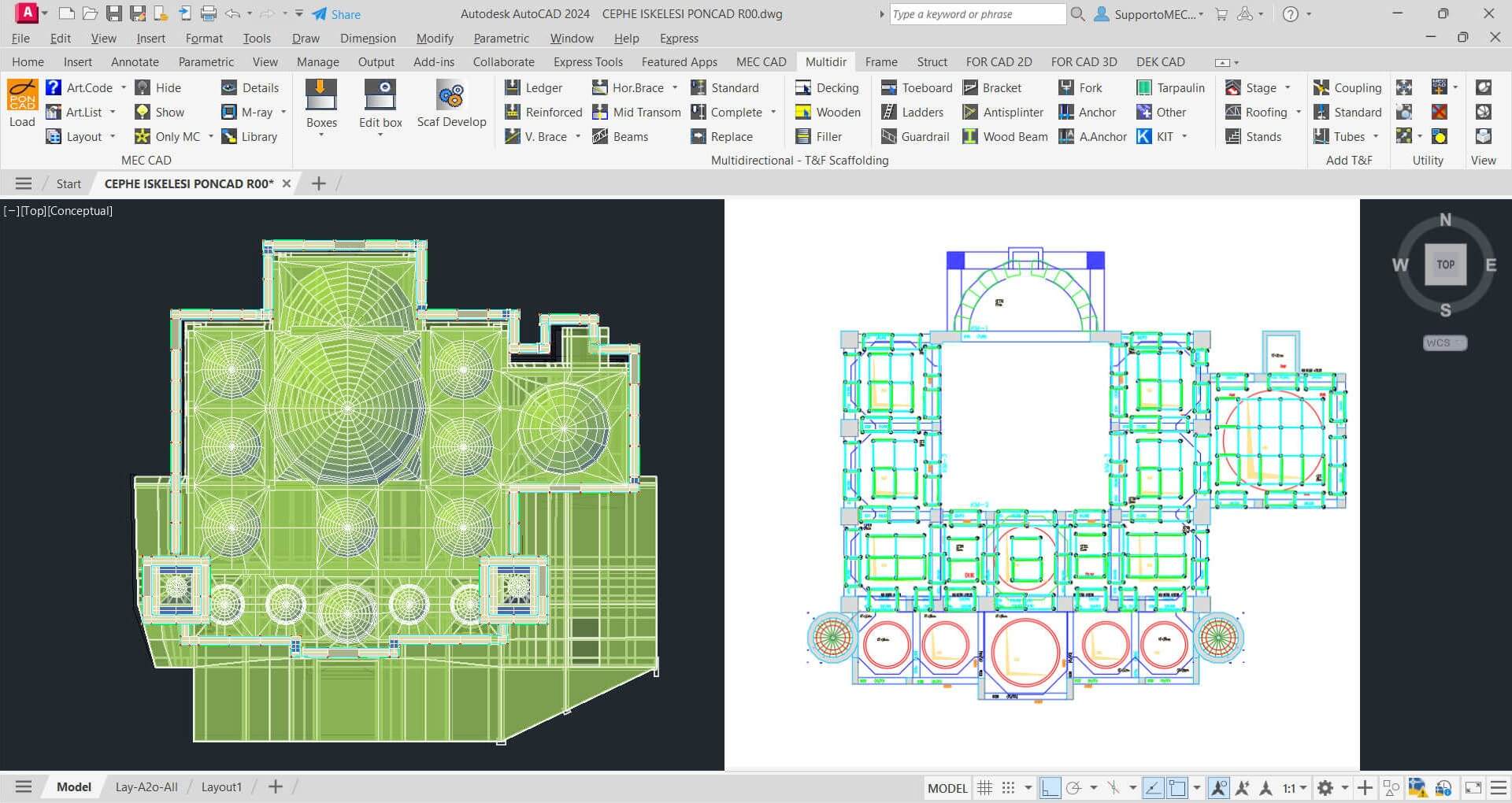 Ringlock scaffolds for Facade and towers