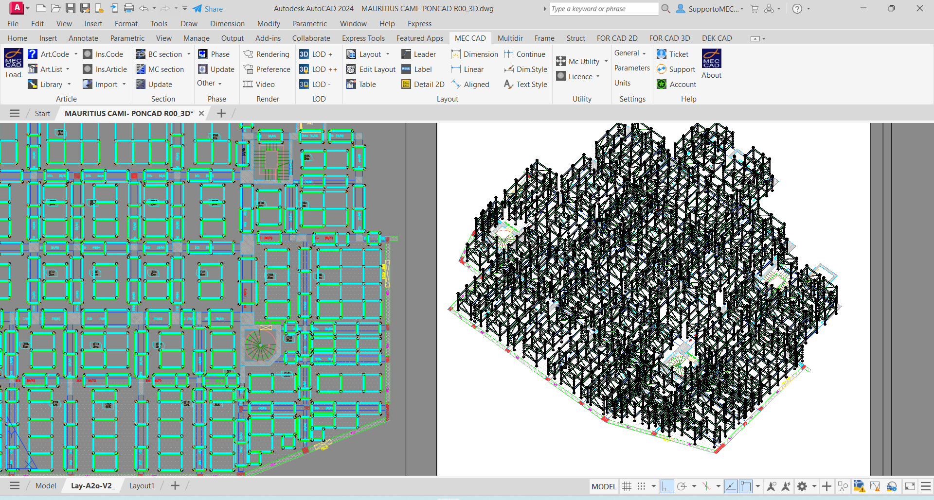 PON CAD PDF layout facade scaffolding mosque