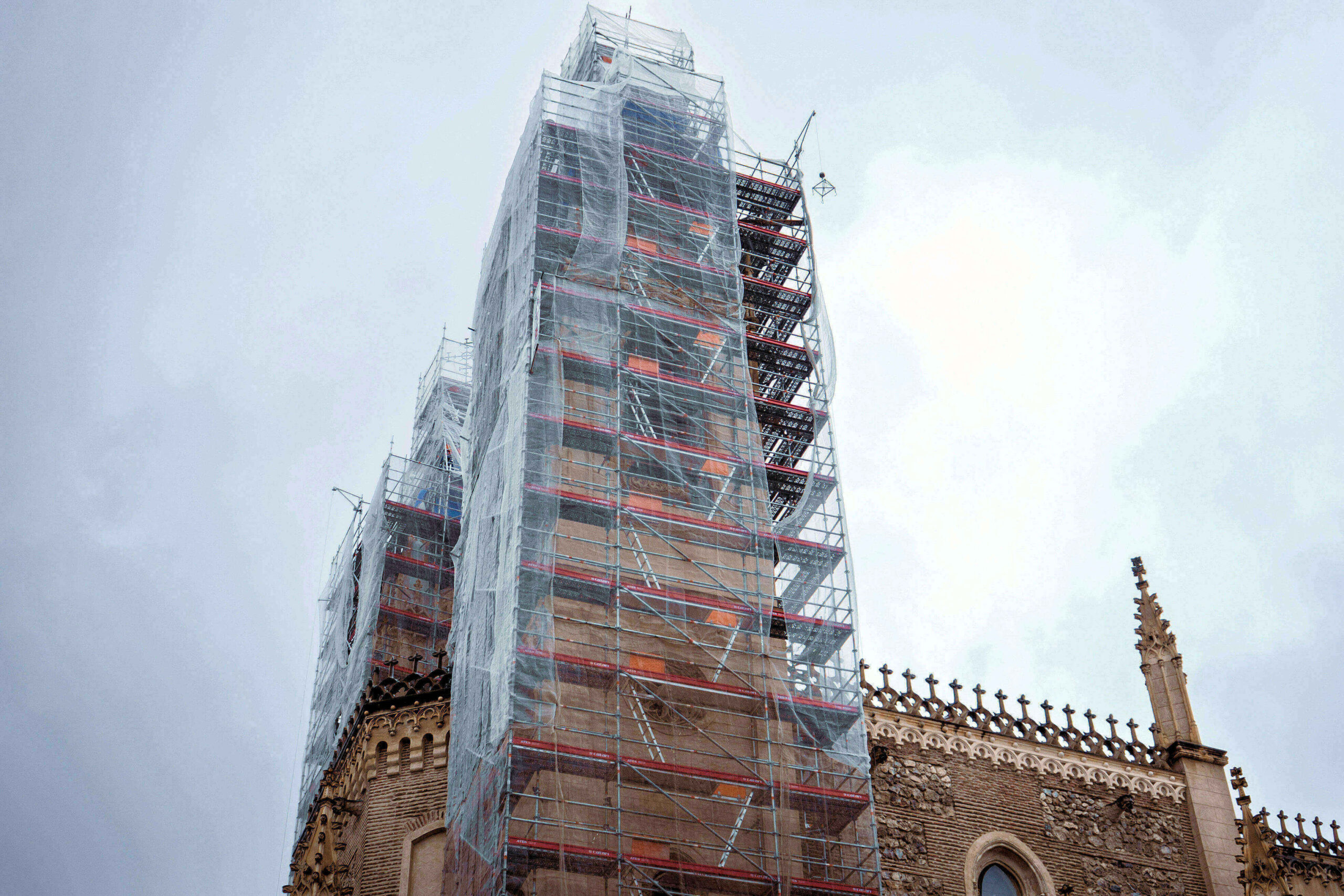 PON CAD Catari scaffolding for church bell tower