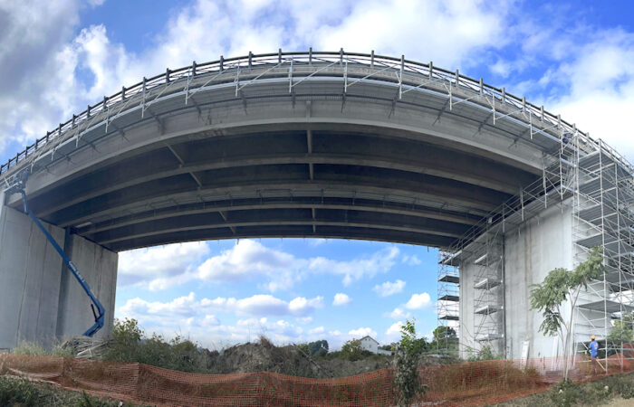scaffolding for motorway viaduct maintenance